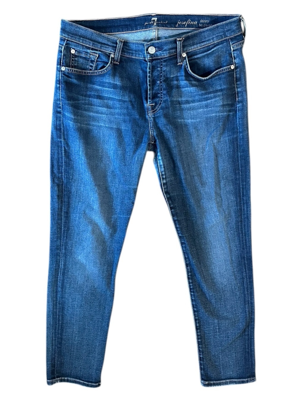 7Fam Josefina skinny boyfriend jeans 30